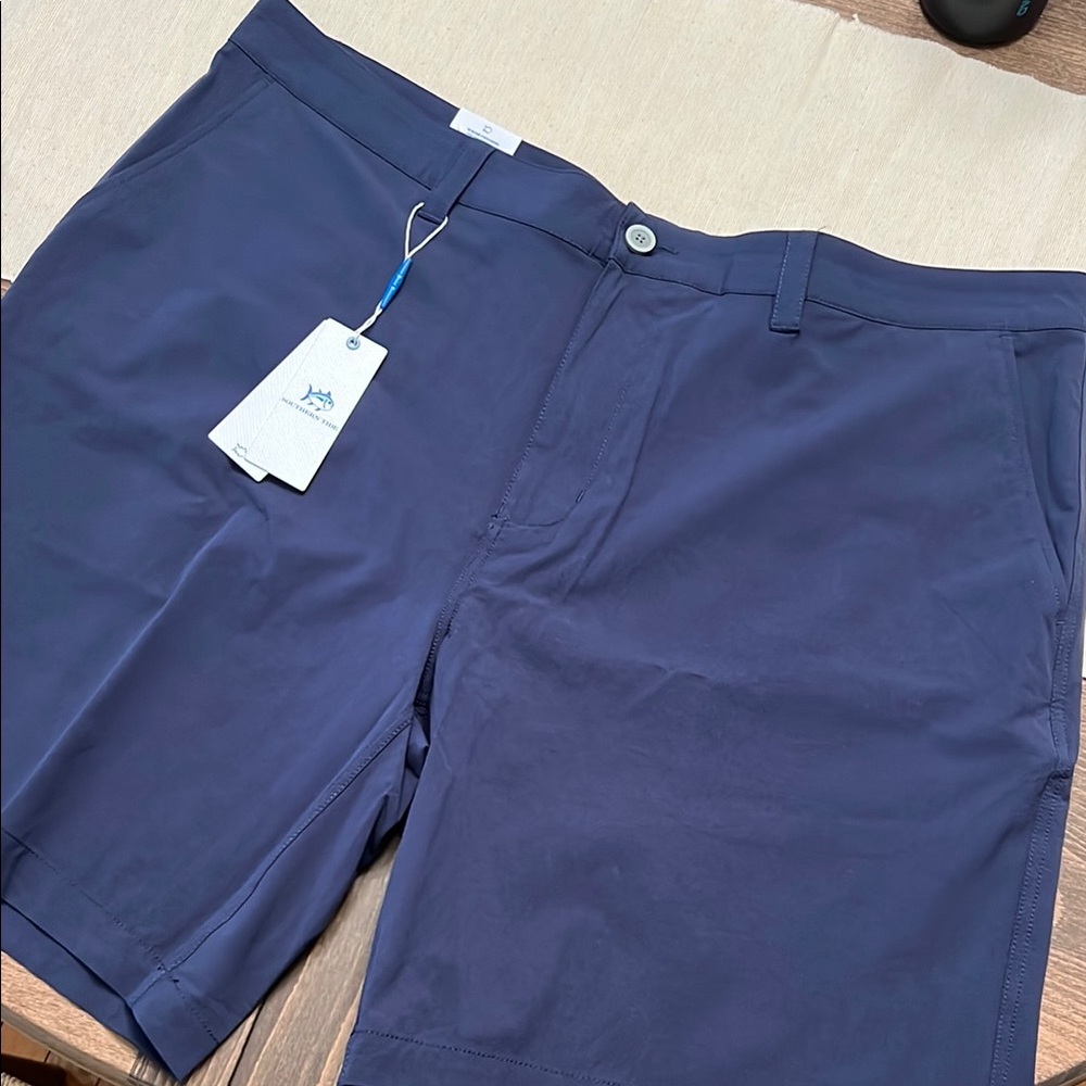 Southern Tide Men's Dark Blue Flat Front Shorts